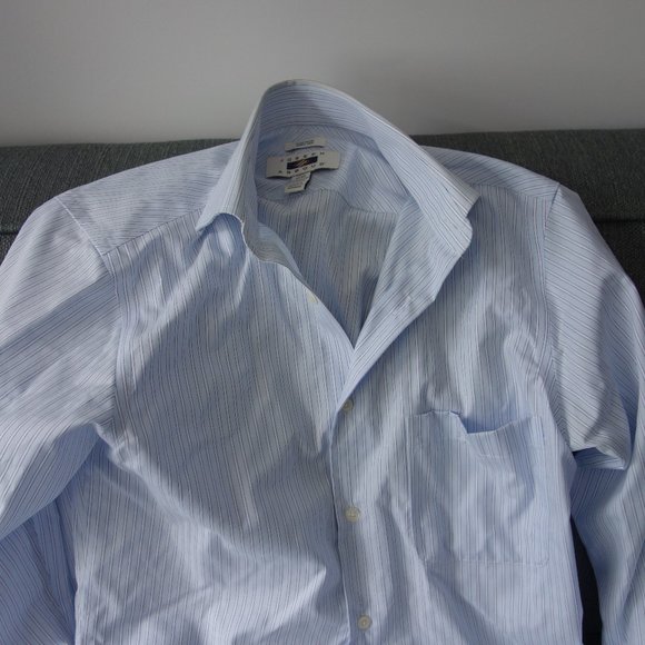 Joseph Abboud Non-Iron 14.5 32/33 100% Egyptan Cotton Dress Shirt - Picture 4 of 6